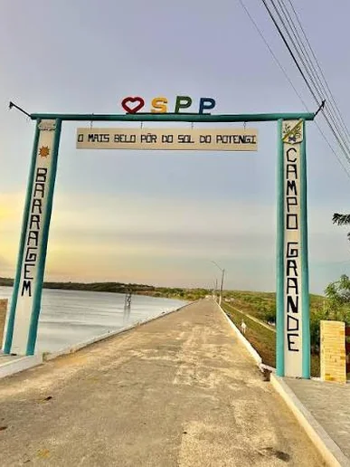Pórtico da Barragem Campo Grande em São Paulo do Potengi/RN